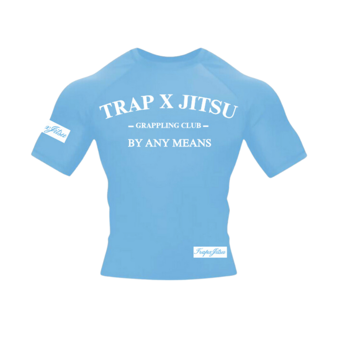 POWDER BLUE SHORT SLEEVE RASHGUARD