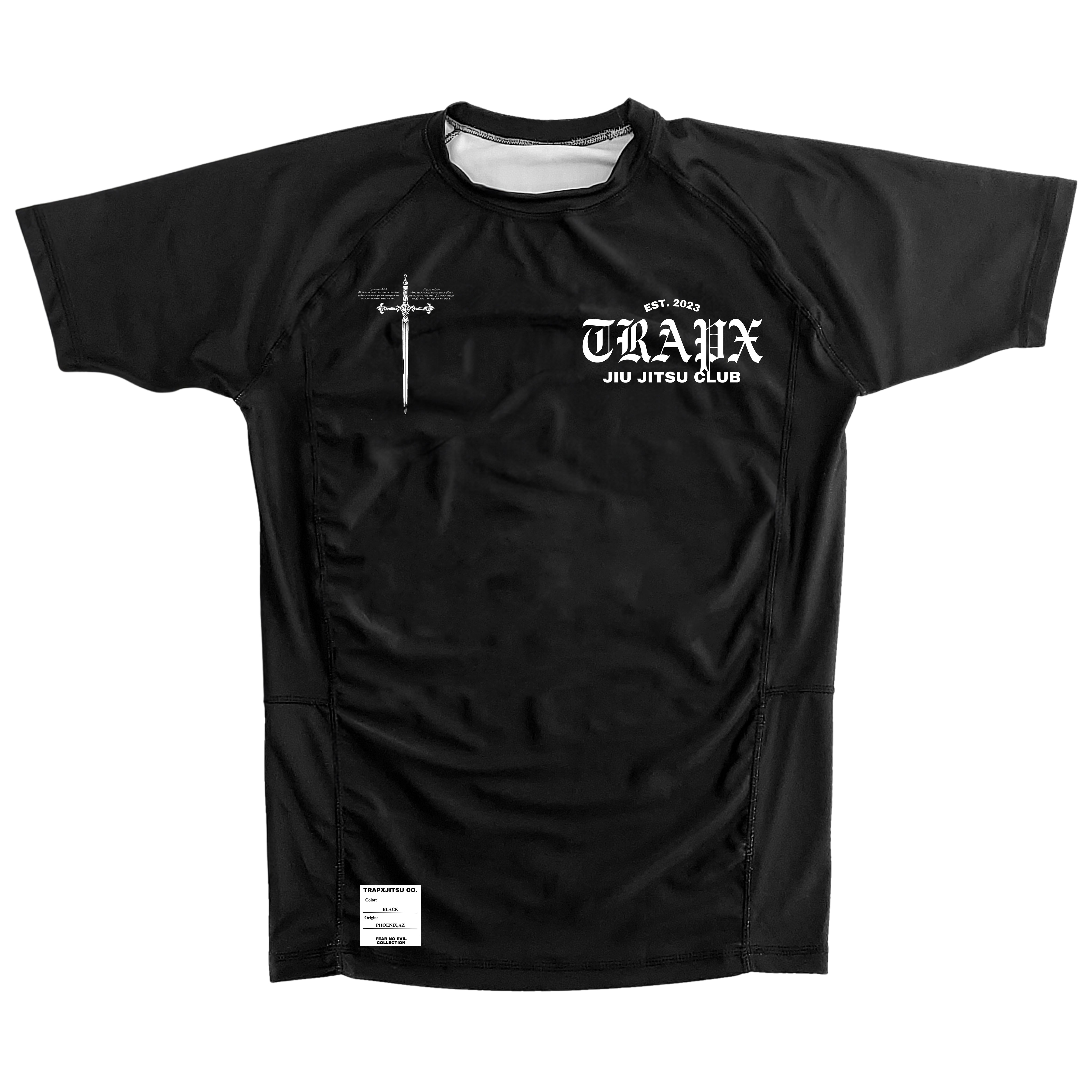 ARMOR OF CHRIST SHORT SLEEVE RASHGUARD - BLACK – TrapxJitsu