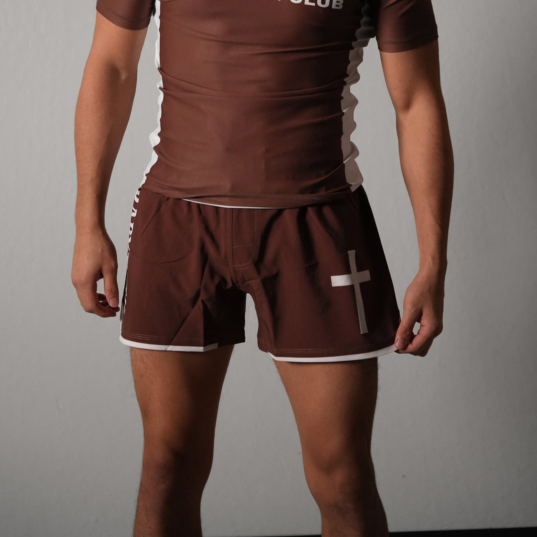 JIU JITSU & JESUS RANKED NO-GI SHORTS - BROWN