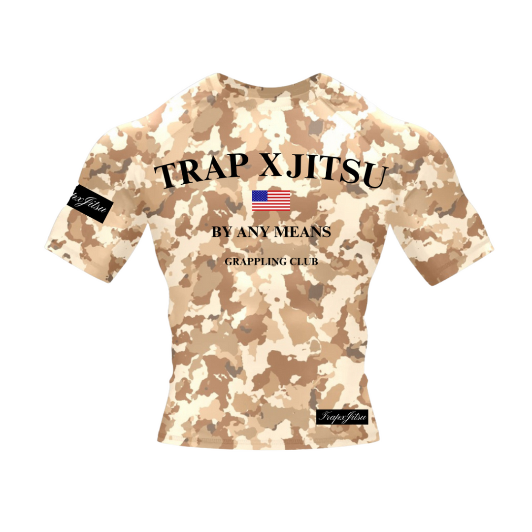 DESERT CAMO V2 SHORT SLEEVE RASHGUARD