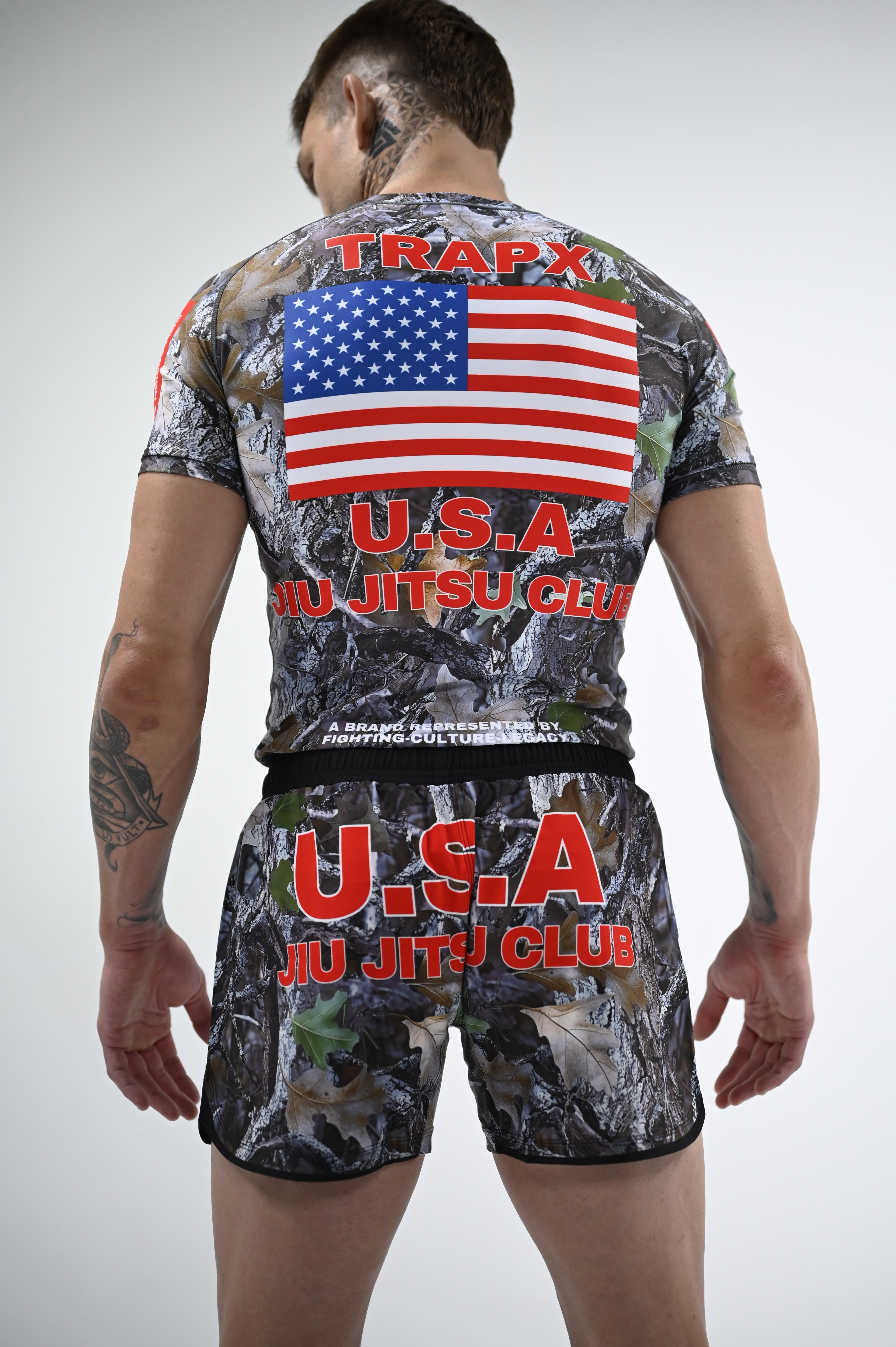 USA JIU JITSU SHORT SLEEVE RASHGUARD - CAMO – TrapxJitsu
