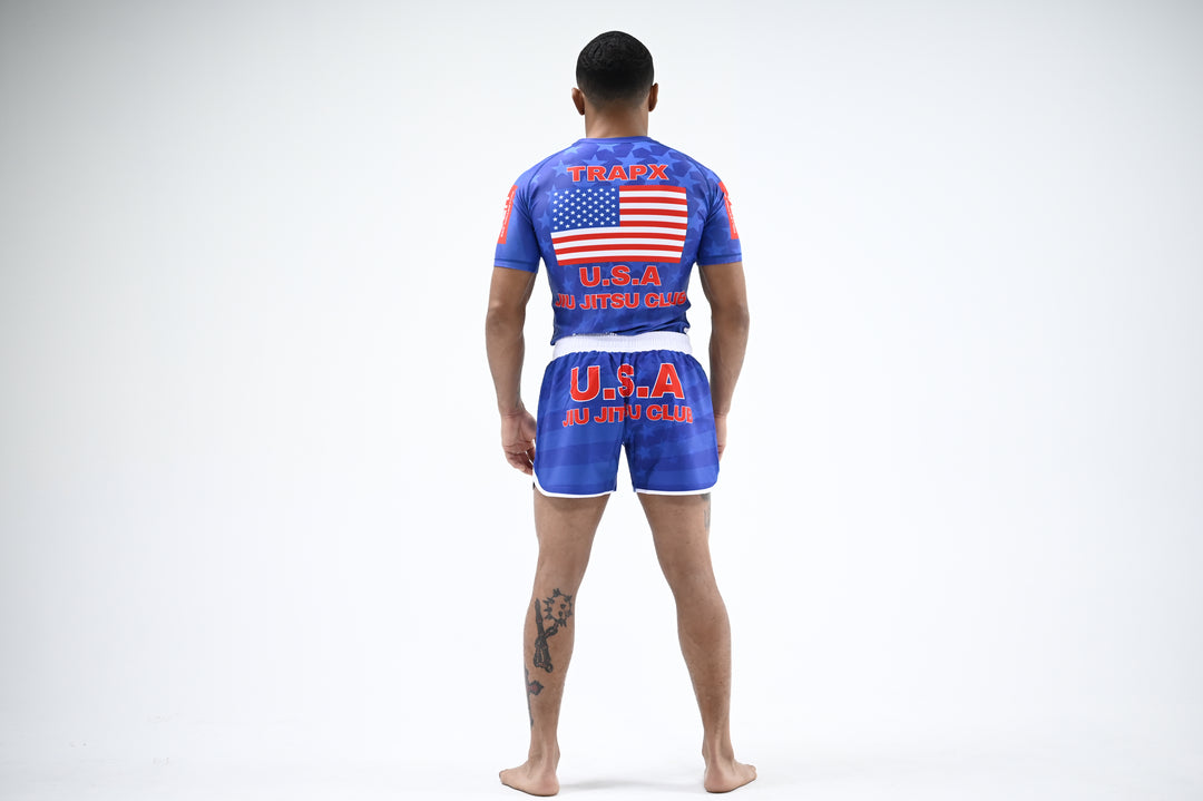 USA JIU JITSU NO-GI SHORTS - BLUE