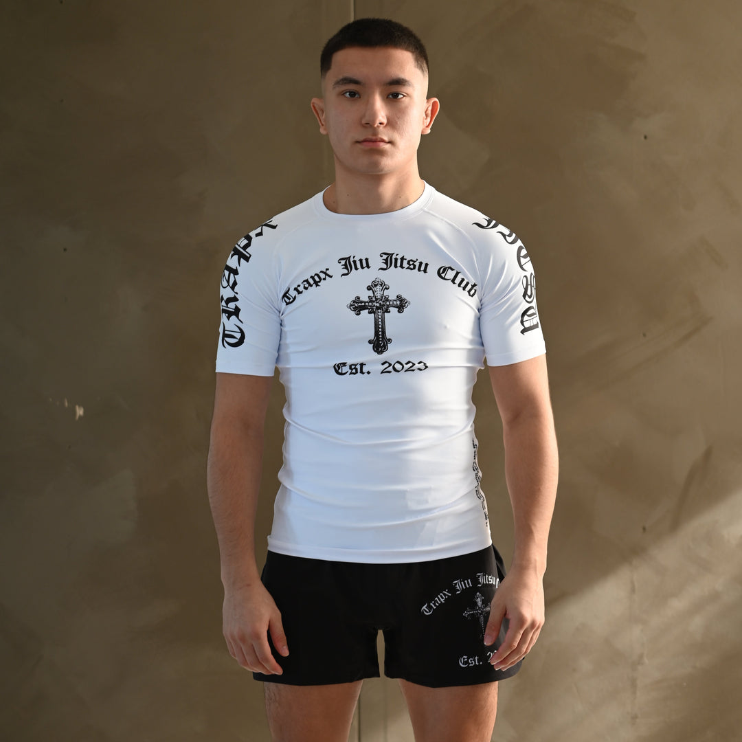CHRIST LEGACY JJ SHORT SLEEVE RASHGUARD - WHITE