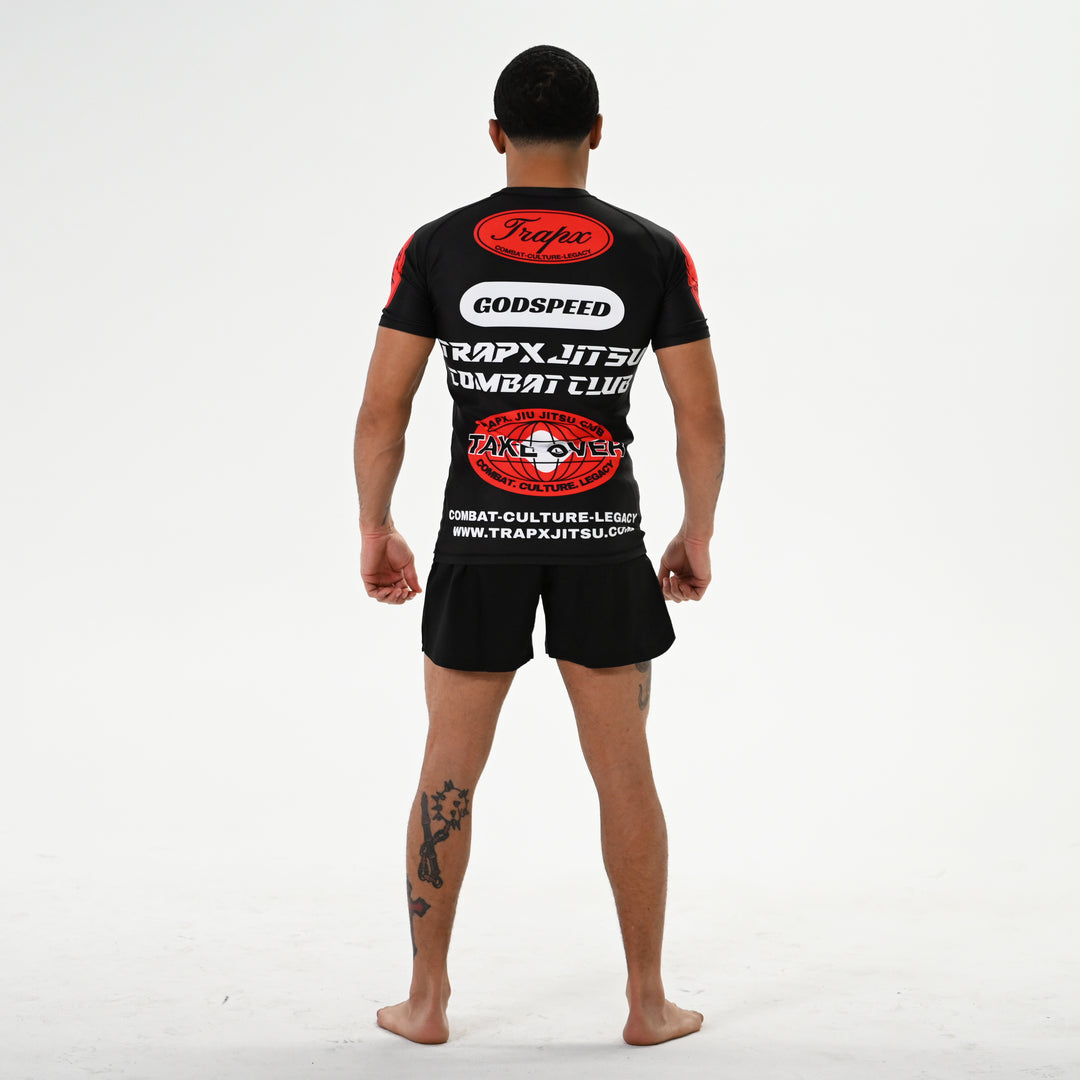 GODSPEED V2 SHORT SLEEVE RASHGUARD - BLACK