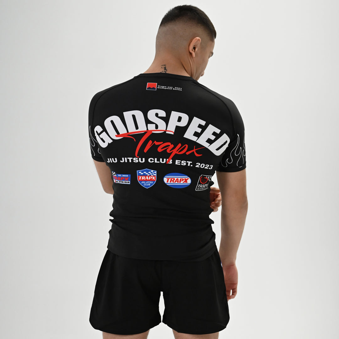 GODSPEED SHORT SLEEVE RASHGUARD - BLACK