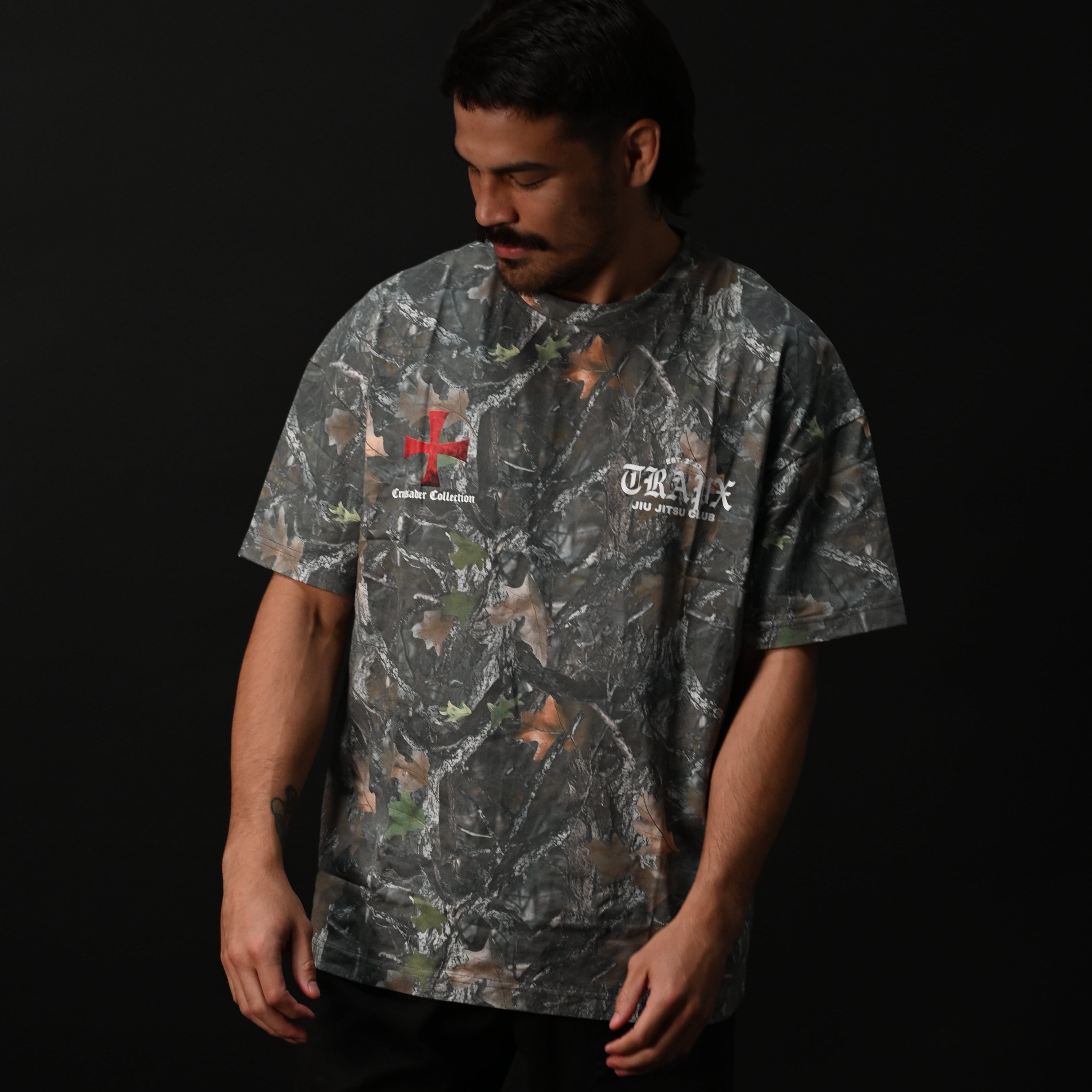 CRUSADER CROSS OVERSIZED T-SHIRT - CAMO – TrapxJitsu