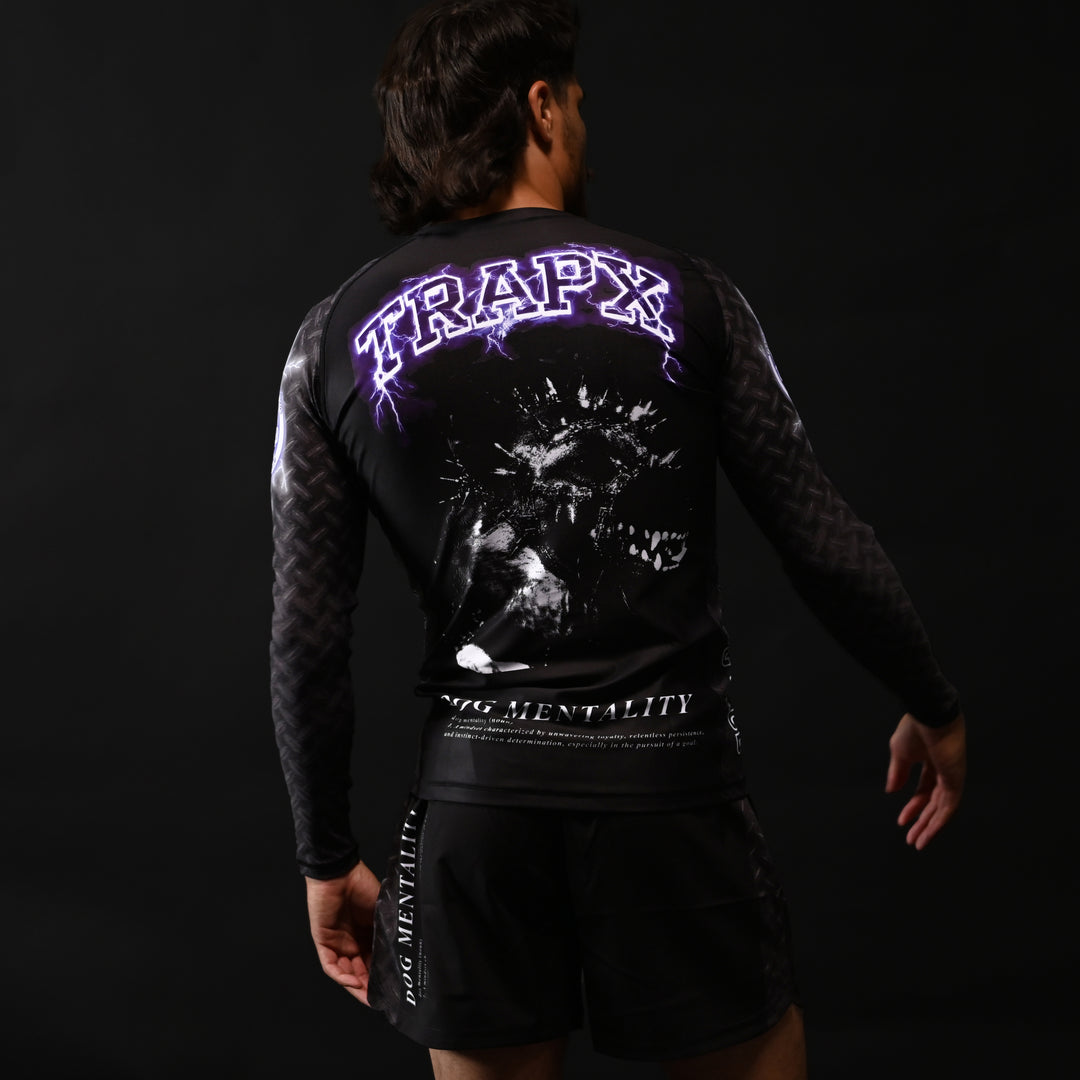 DOG MENTALITY LONG SLEEVE RASHGUARD - BLACK