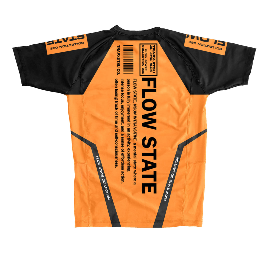 FLOW STATE SHORT SLEEVE RASHGUARD - ORANGE