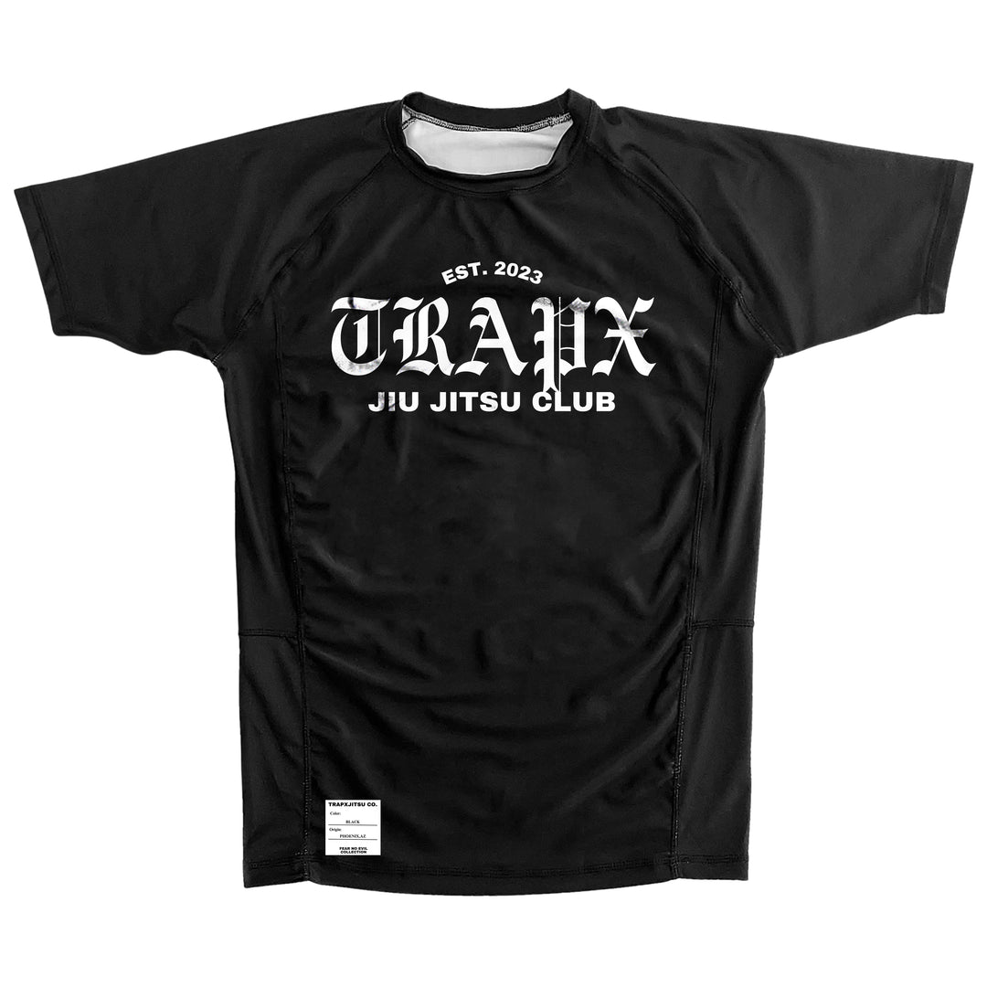 GRAPPLE & GOD SHORT SLEEVE RASHGUARD - BLACK