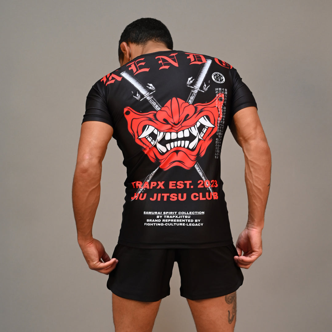 KENDO SHORT SLEEVE RASHGUARD - BLACK
