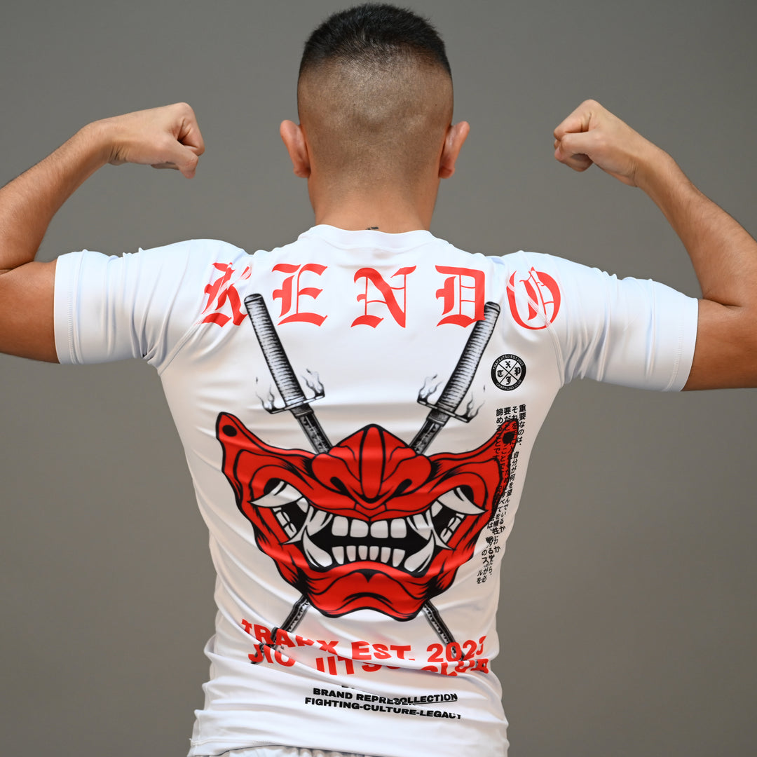 KENDO SHORT SLEEVE RASHGUARD - WHITE