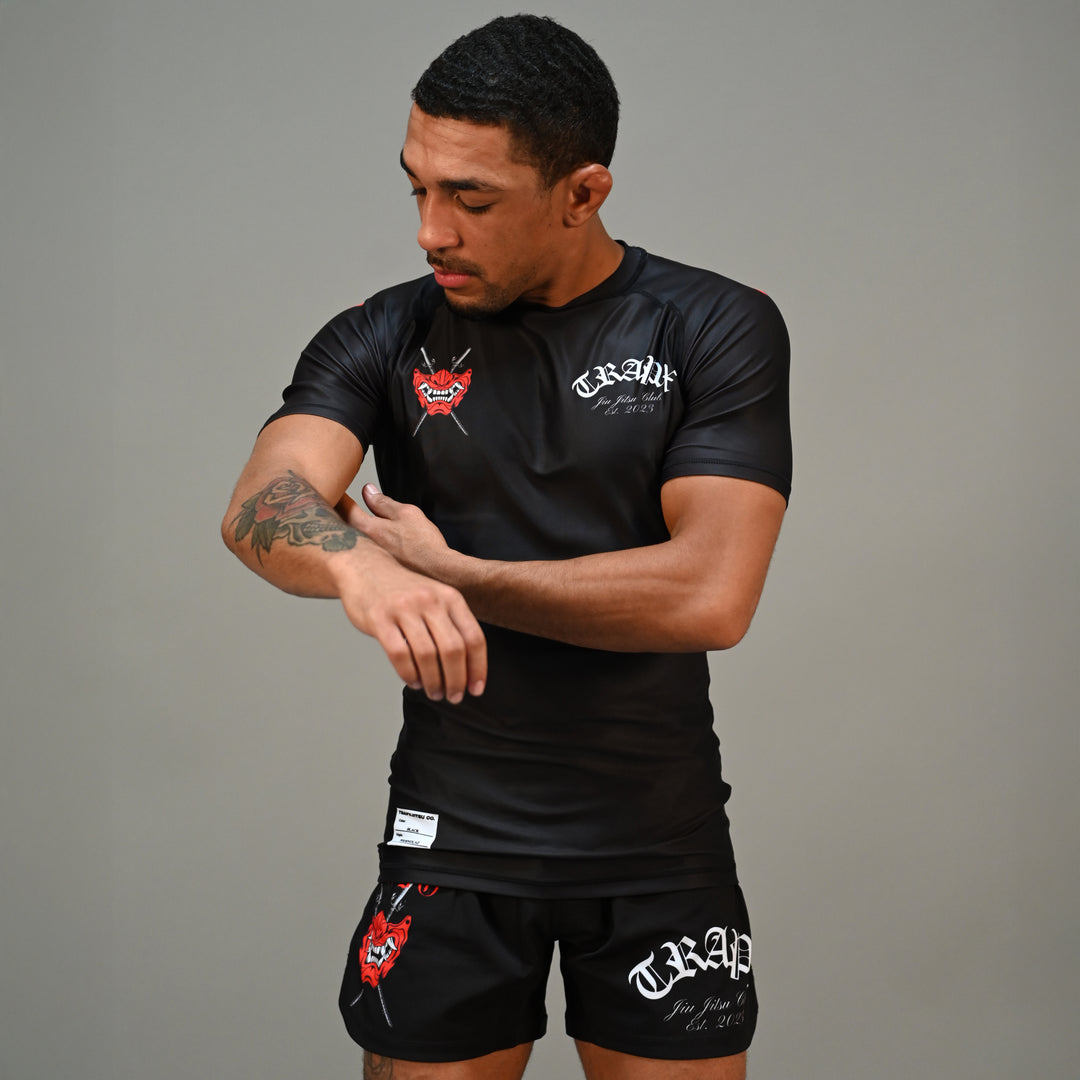 KENDO SHORT SLEEVE RASHGUARD - BLACK