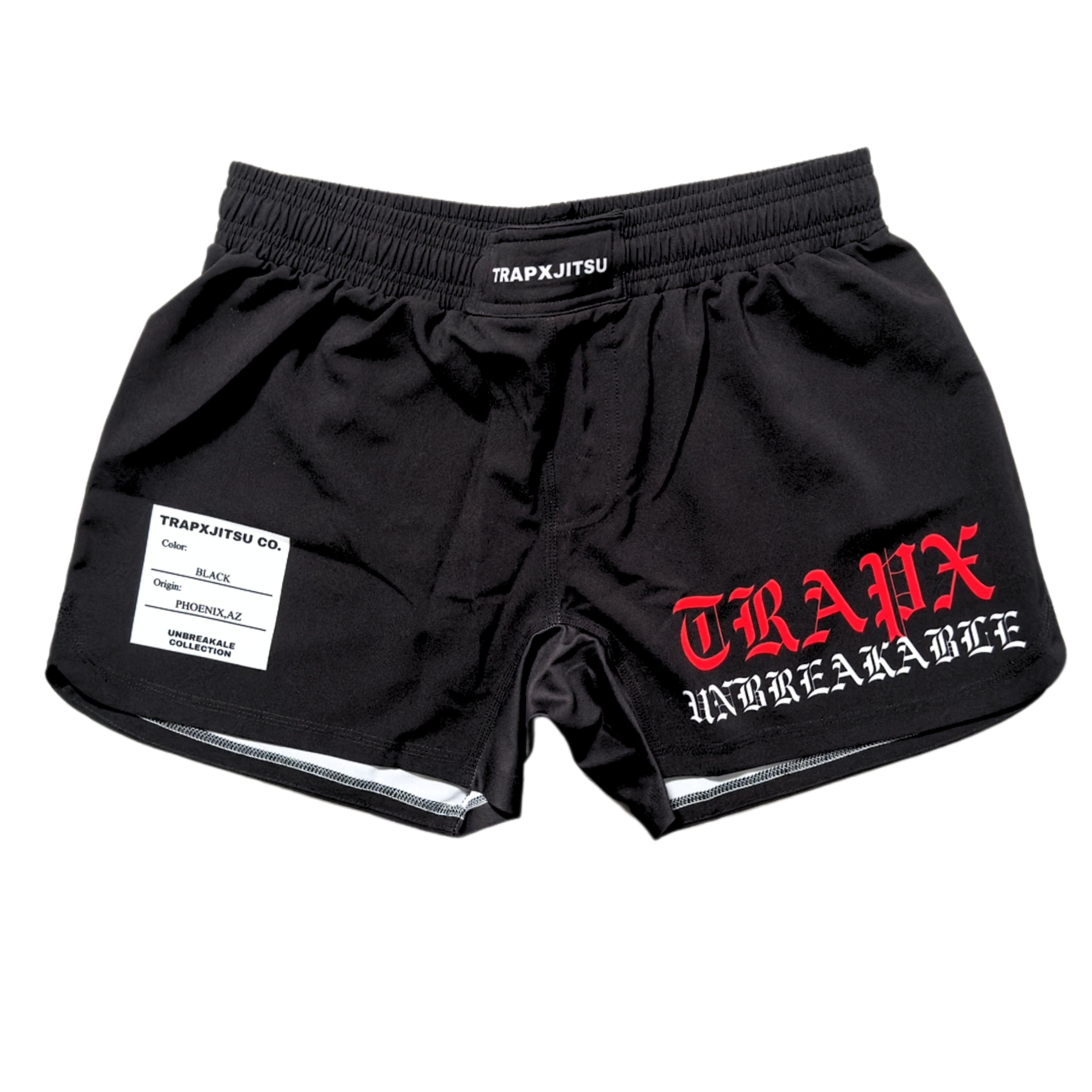 UNBREAKABLE NO-GI SHORTS - BLACK – TrapxJitsu