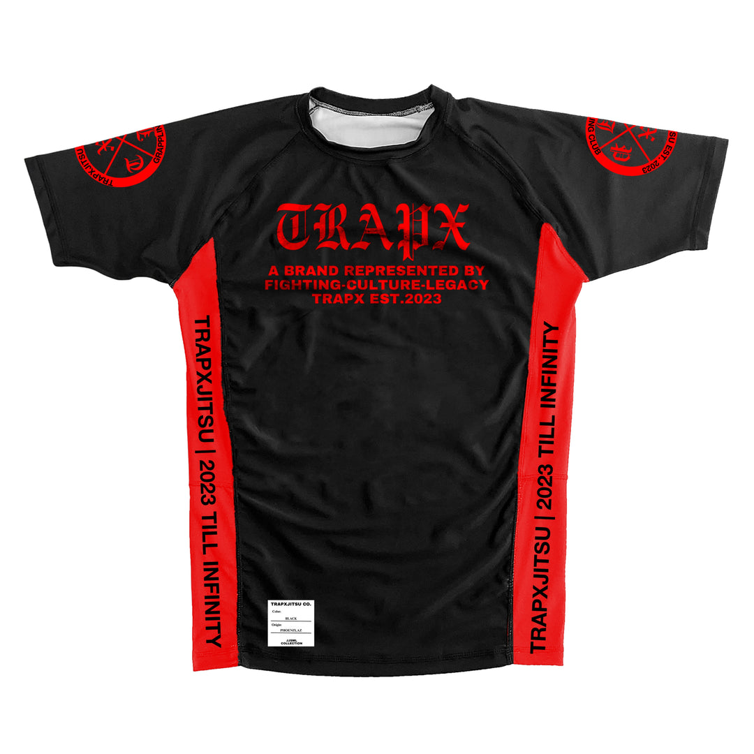 JIU JITSU SAVED MY LIFE SHORT SLEEVE RASHGUARD - BLACK