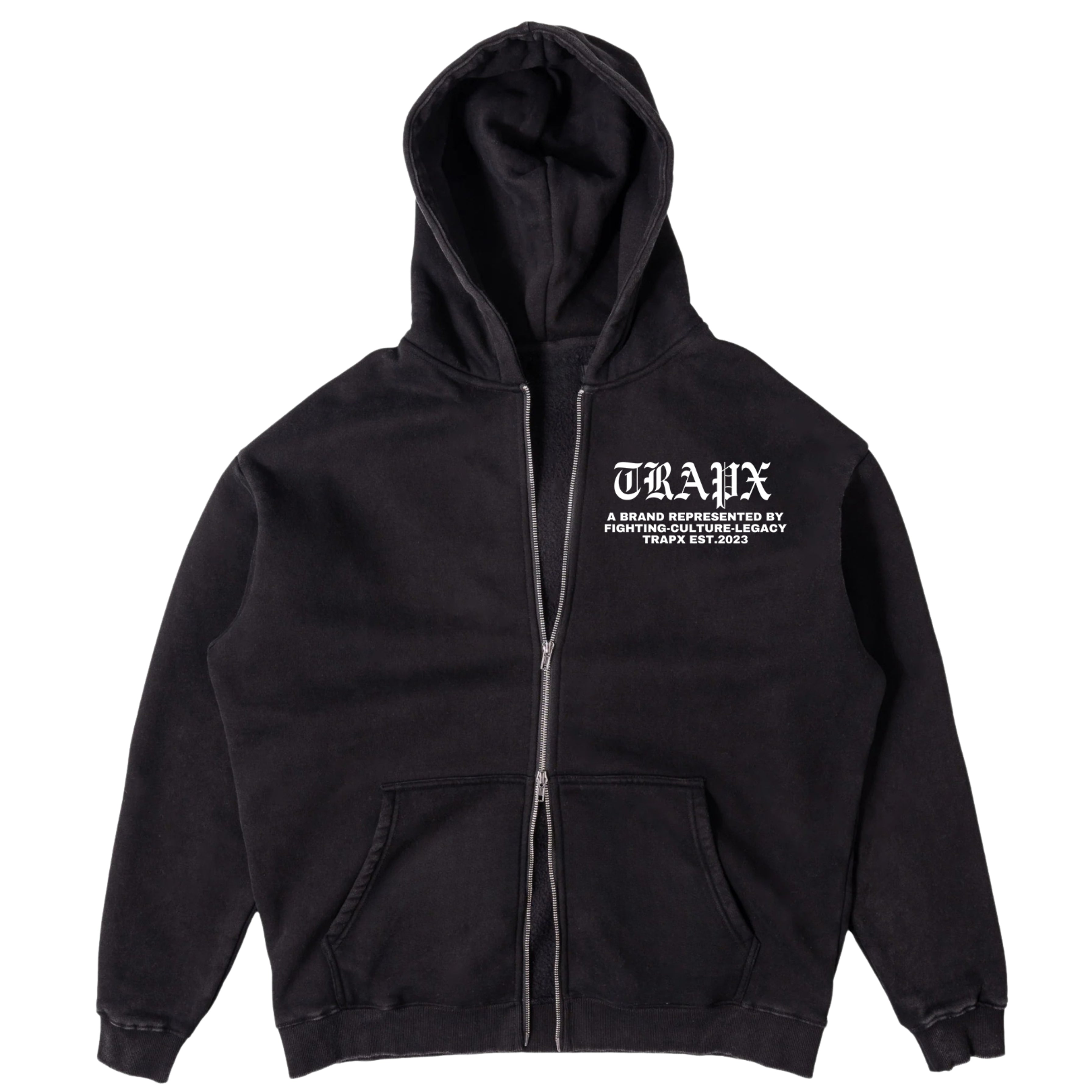 UNBREAKABLE ZIP UP - BLACK – TrapxJitsu