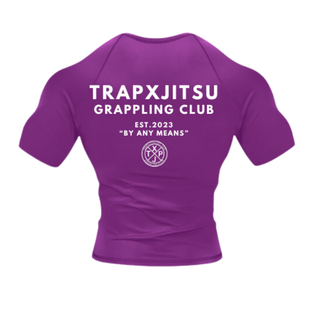 PURPLE SHORT SLEEVE RASHGUARD