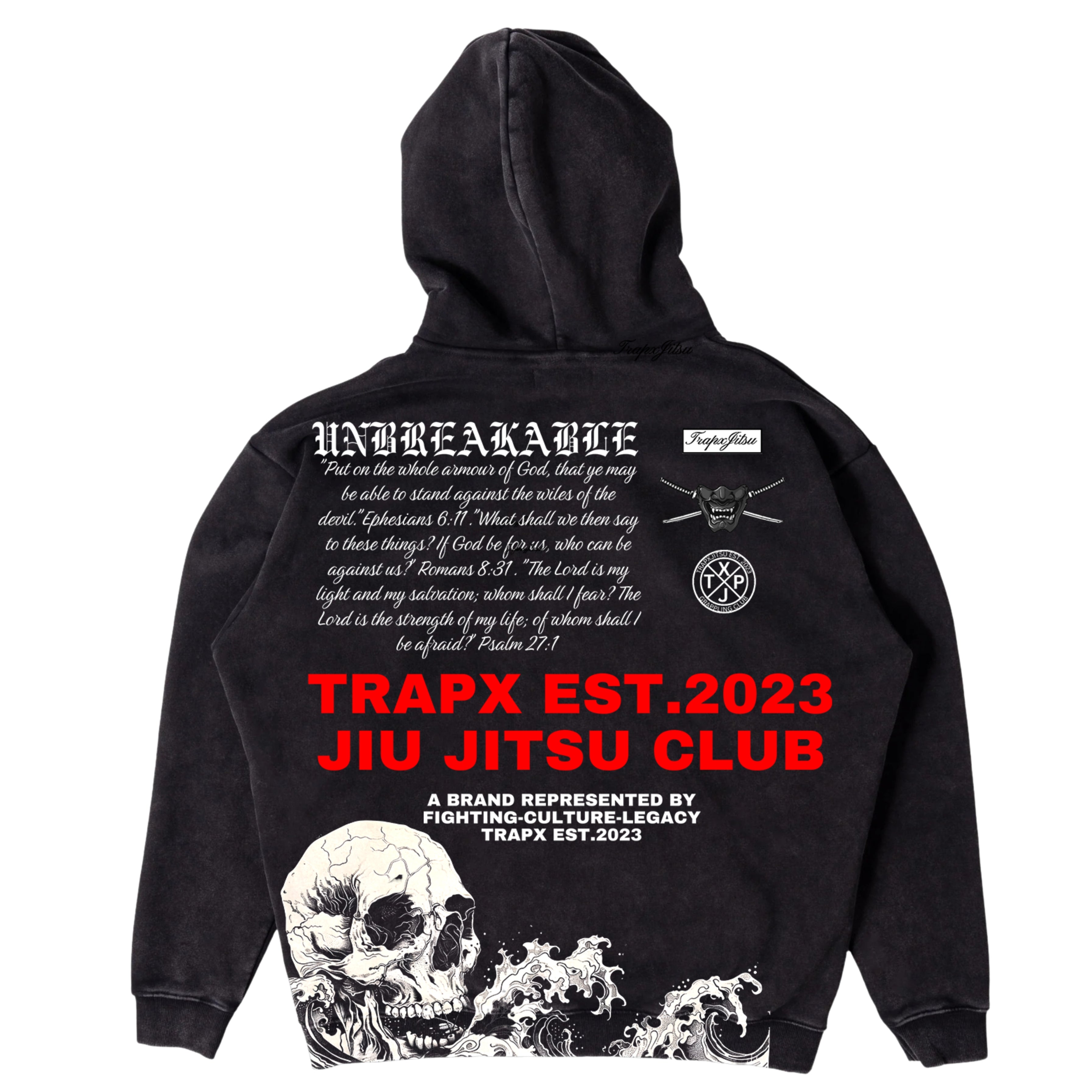 UNBREAKABLE ZIP UP - BLACK – TrapxJitsu