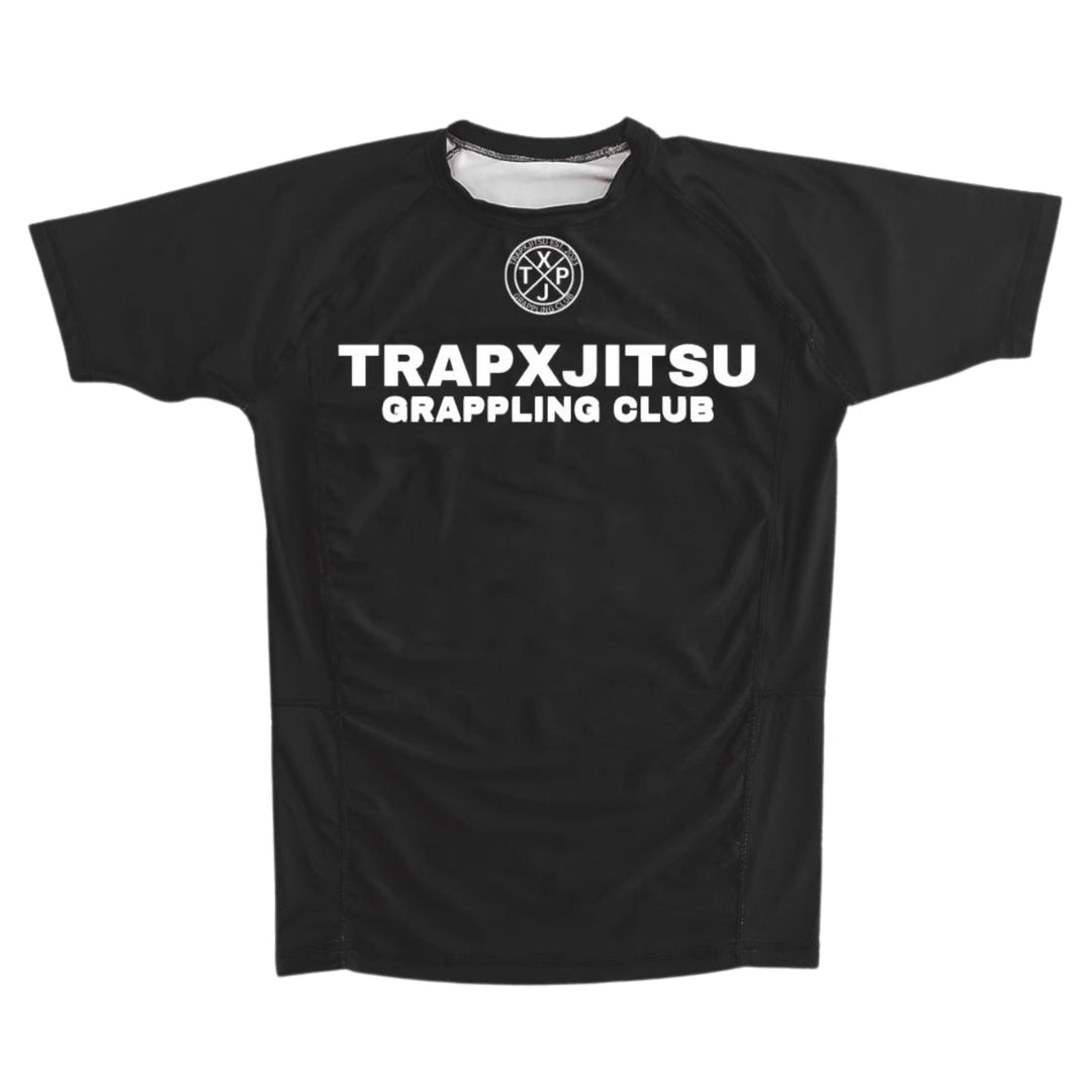 JIU JITSU & JESUS SHORT SLEEVE RASHGUARD - BLACK