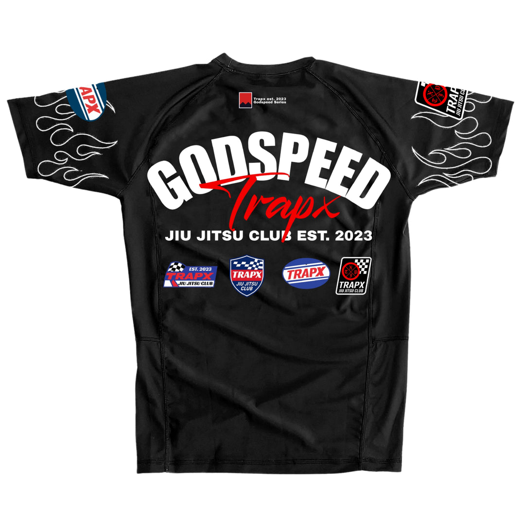 GODSPEED SHORT SLEEVE RASHGUARD - BLACK
