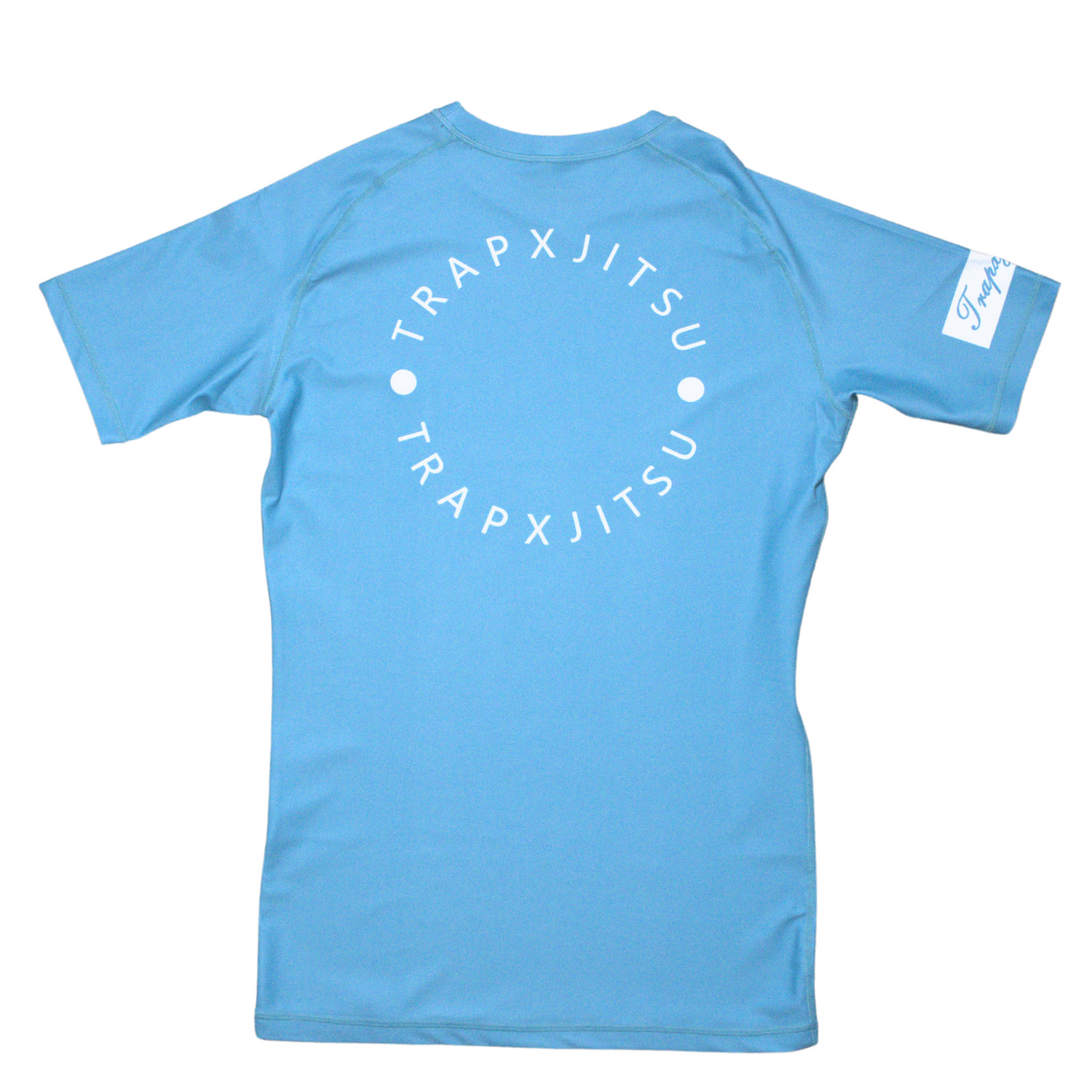 POWDER BLUE SHORT SLEEVE RASHGUARD