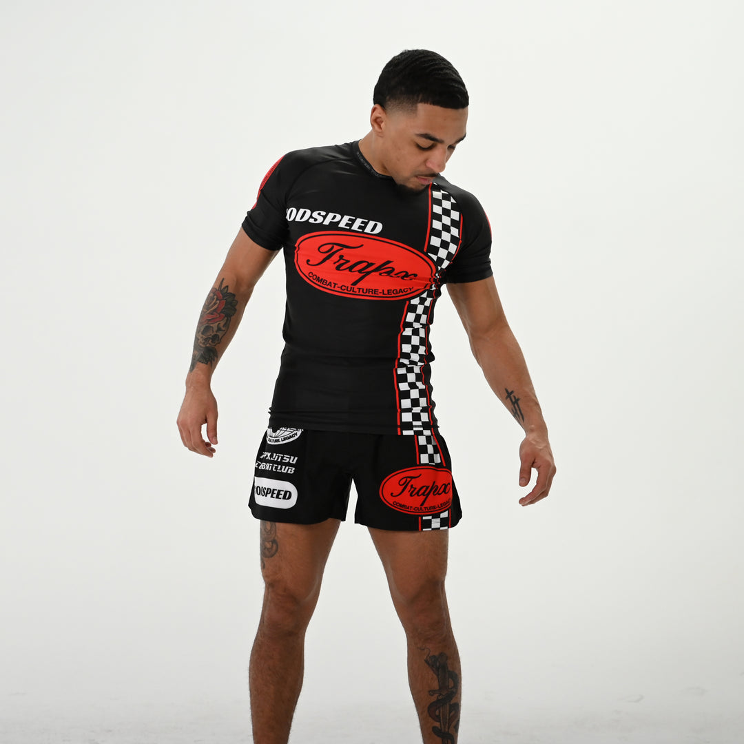 GODSPEED V2 SHORT SLEEVE RASHGUARD - BLACK