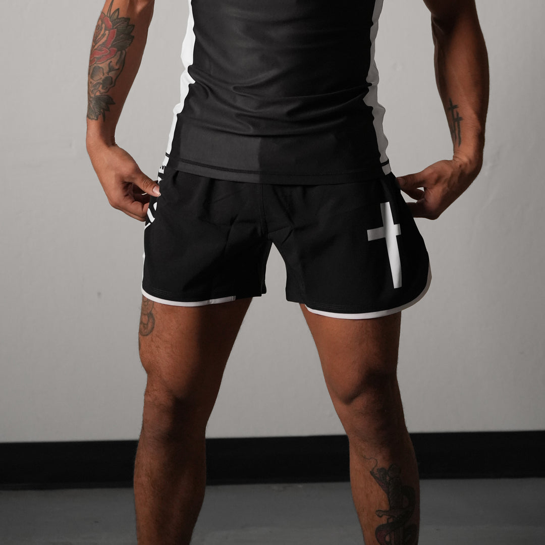 JIU JITSU & JESUS RANKED NO-GI SHORTS - BLACK