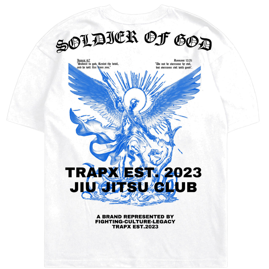 SOLDIER OF GOD OVERSIZED T-SHIRT - WHITE