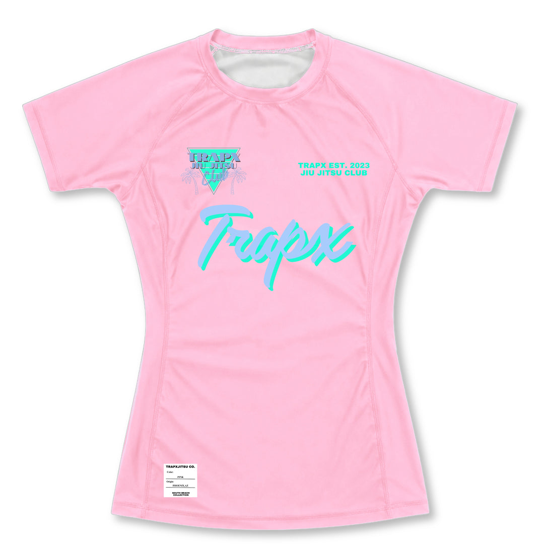 305 VICE WOMEN'S SHORT SLEEVE RASHGUARD - PINK