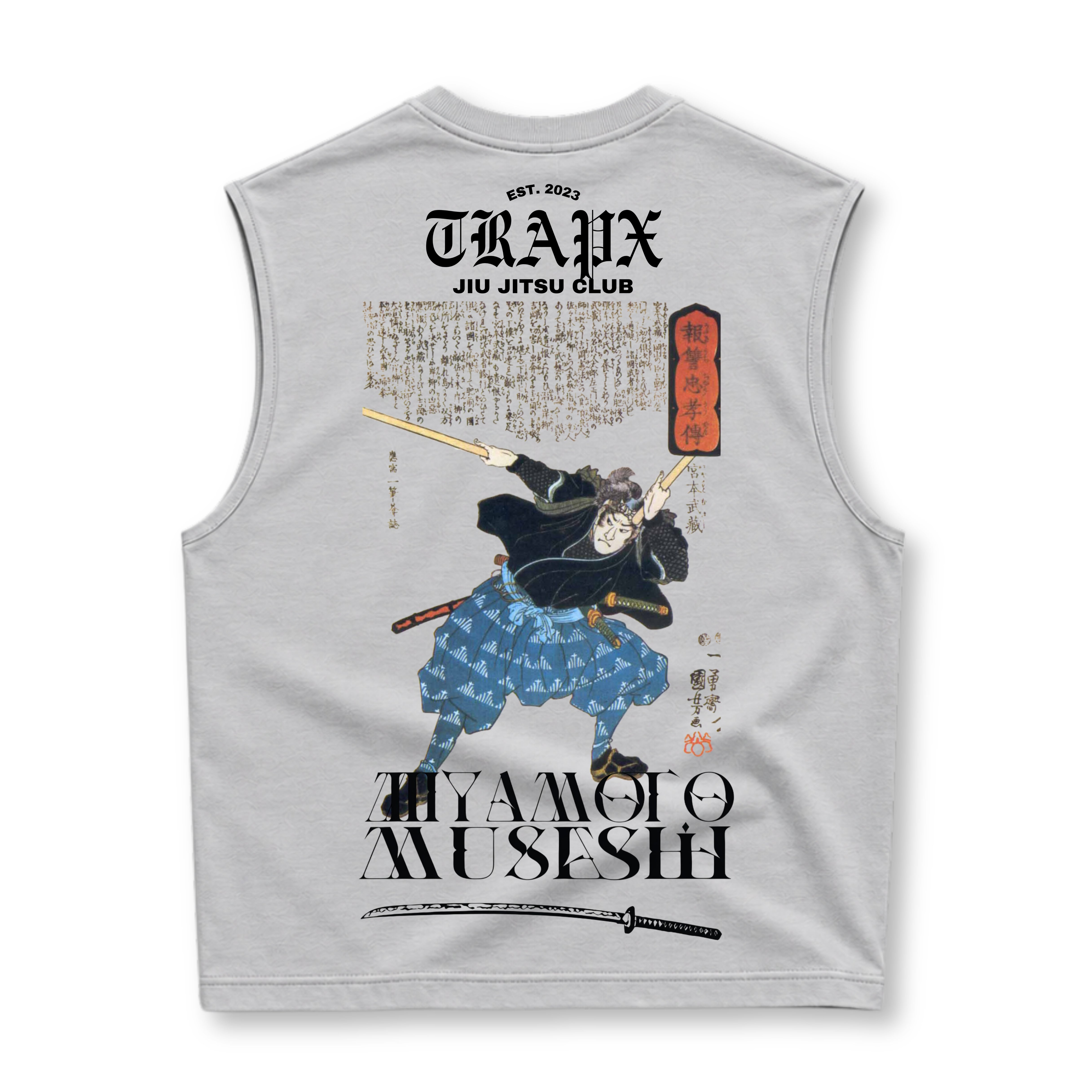 MUSASHI OVERSIZED TANK - GRAY – TrapxJitsu