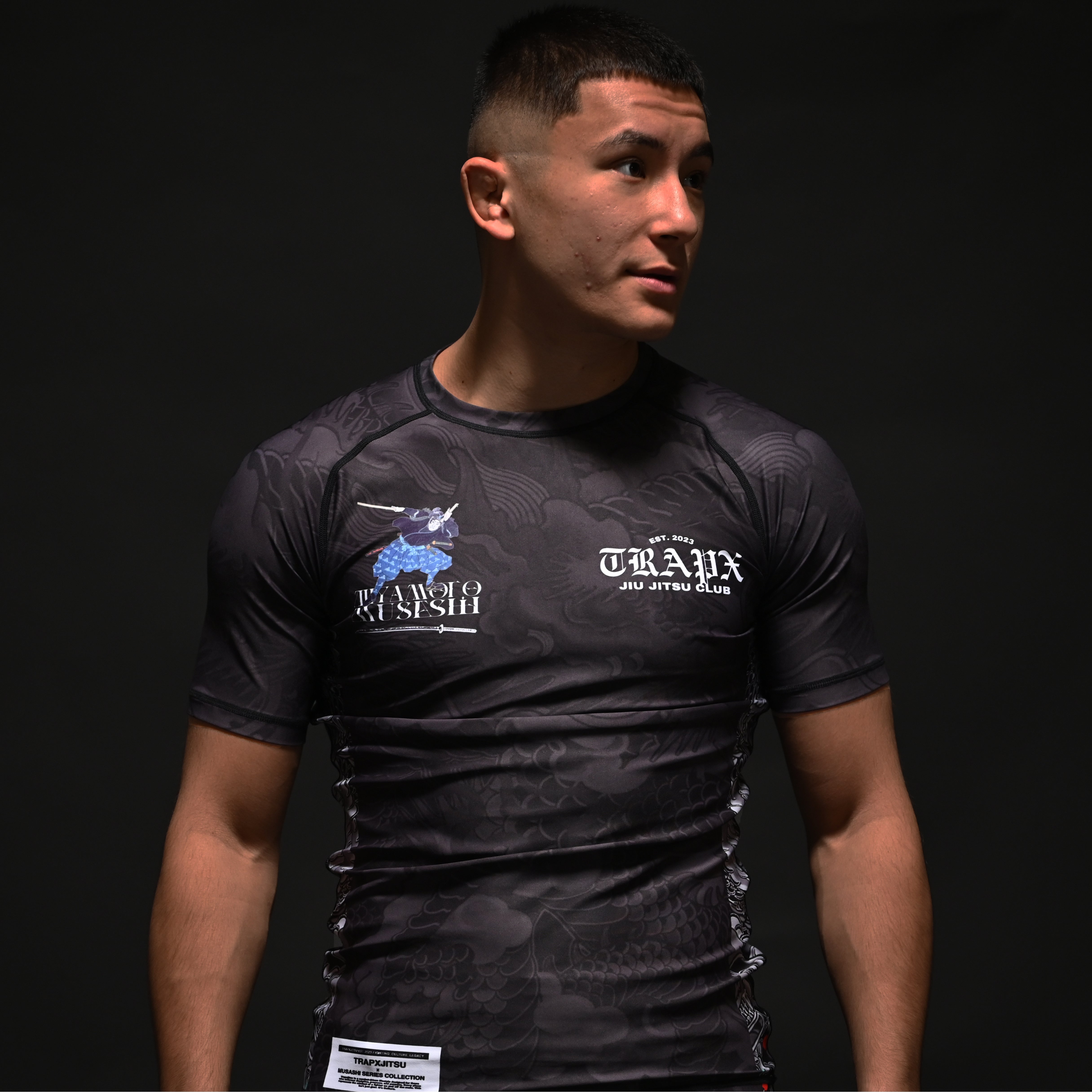 MUSASHI SHORT SLEEVE RASHGUARD - BLACK – TrapxJitsu
