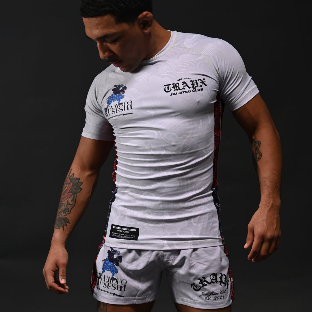 MUSASHI SHORT SLEEVE RASHGUARD - OFF WHITE
