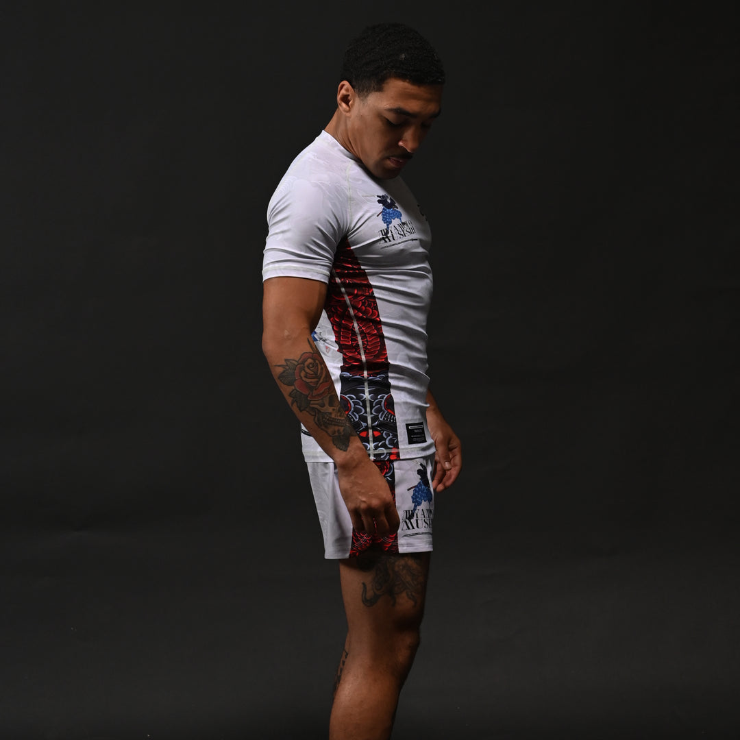 MUSASHI SHORT SLEEVE RASHGUARD - OFF WHITE