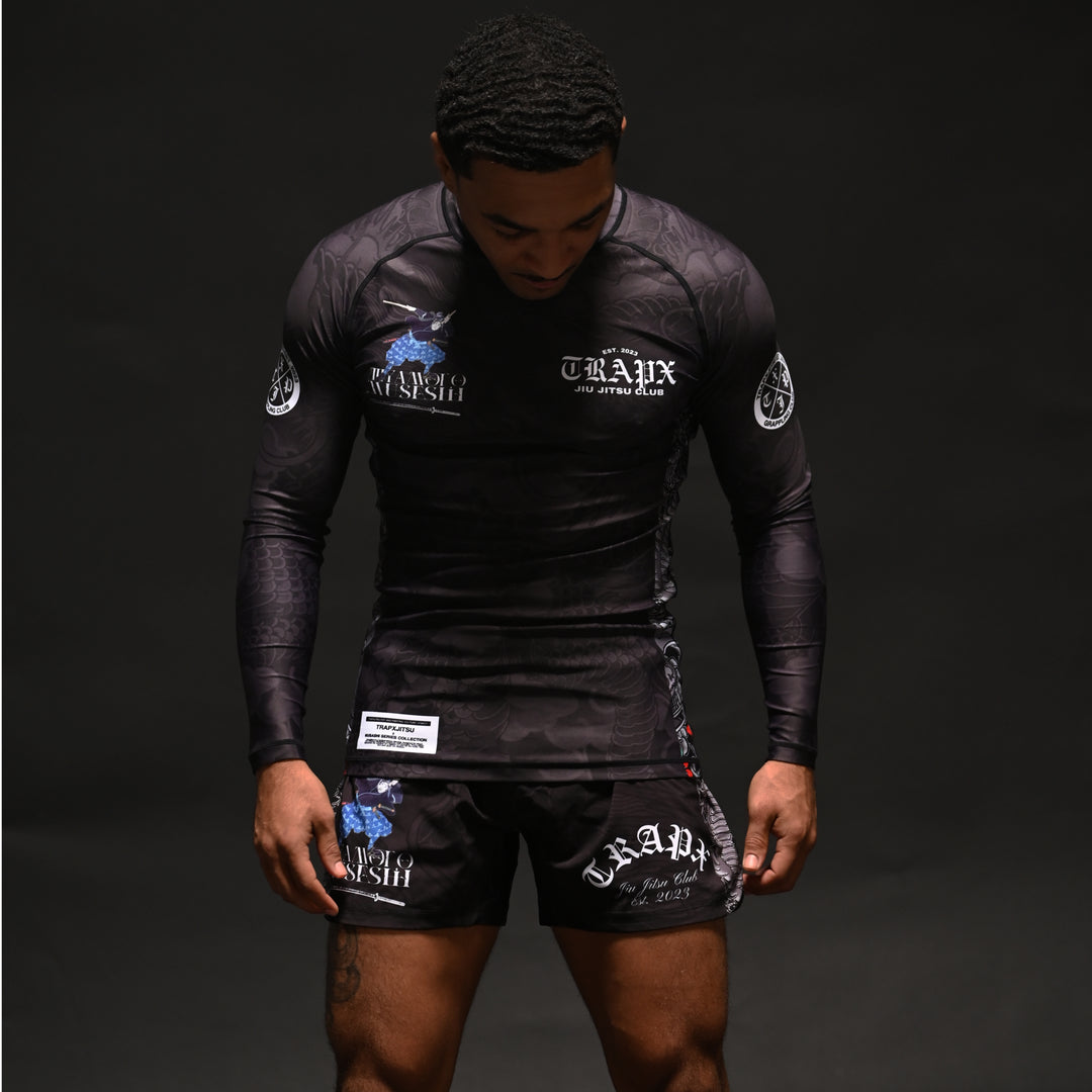 MUSASHI LONG SLEEVE RASHGUARD - BLACK