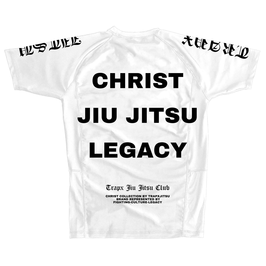 CHRIST LEGACY JJ SHORT SLEEVE RASHGUARD - WHITE