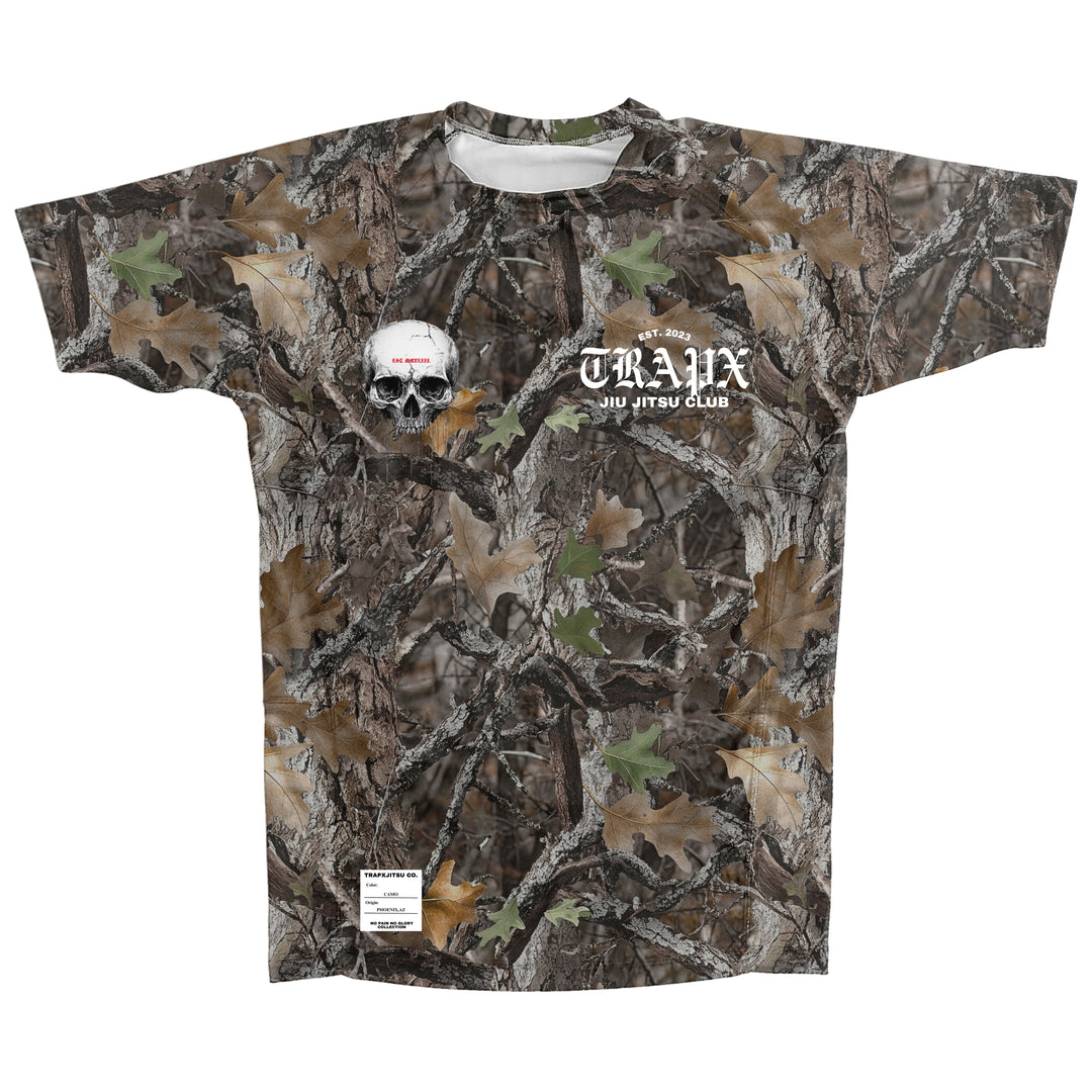 NO PAIN NO GLORY SHORT SLEEVE RASHGUARD - CAMO
