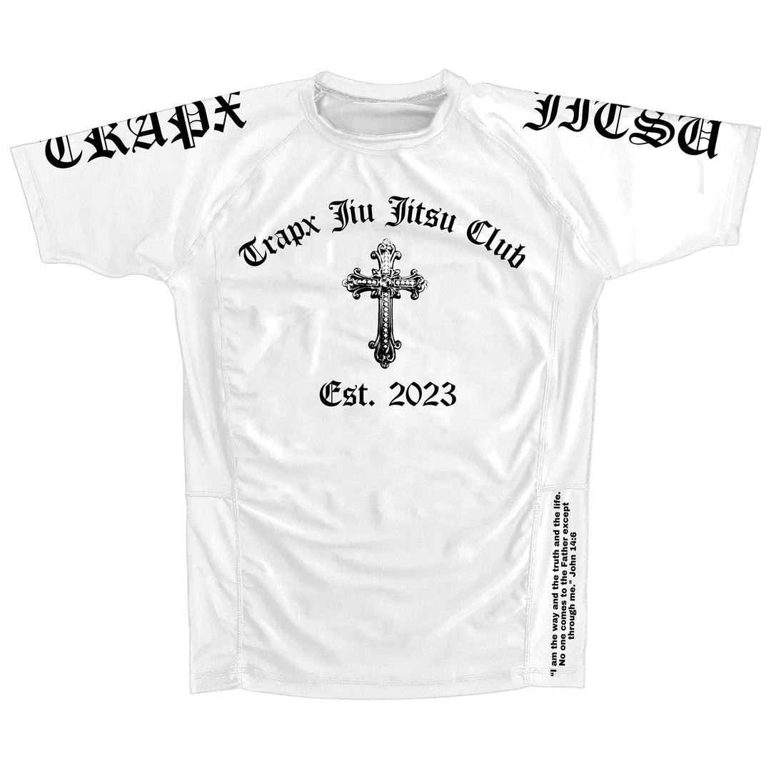 CHRIST LEGACY JJ SHORT SLEEVE RASHGUARD - WHITE