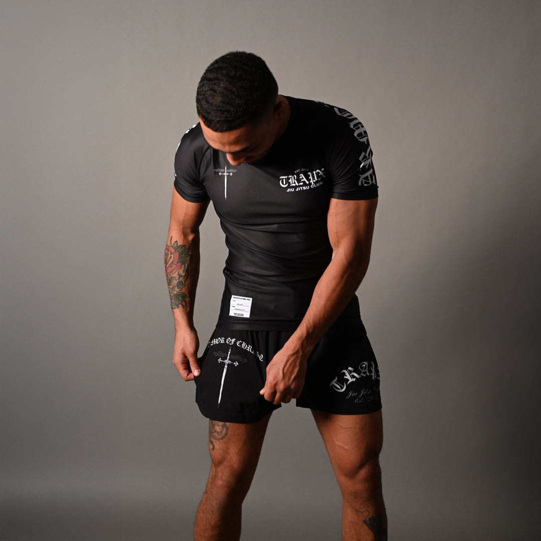 ARMOR OF CHRIST SHORT SLEEVE RASHGUARD - BLACK
