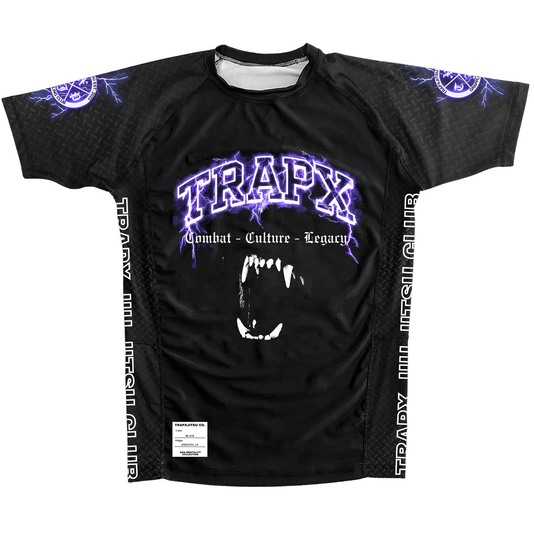 DOG MENTALITY SHORT SLEEVE RASHGUARD - BLACK