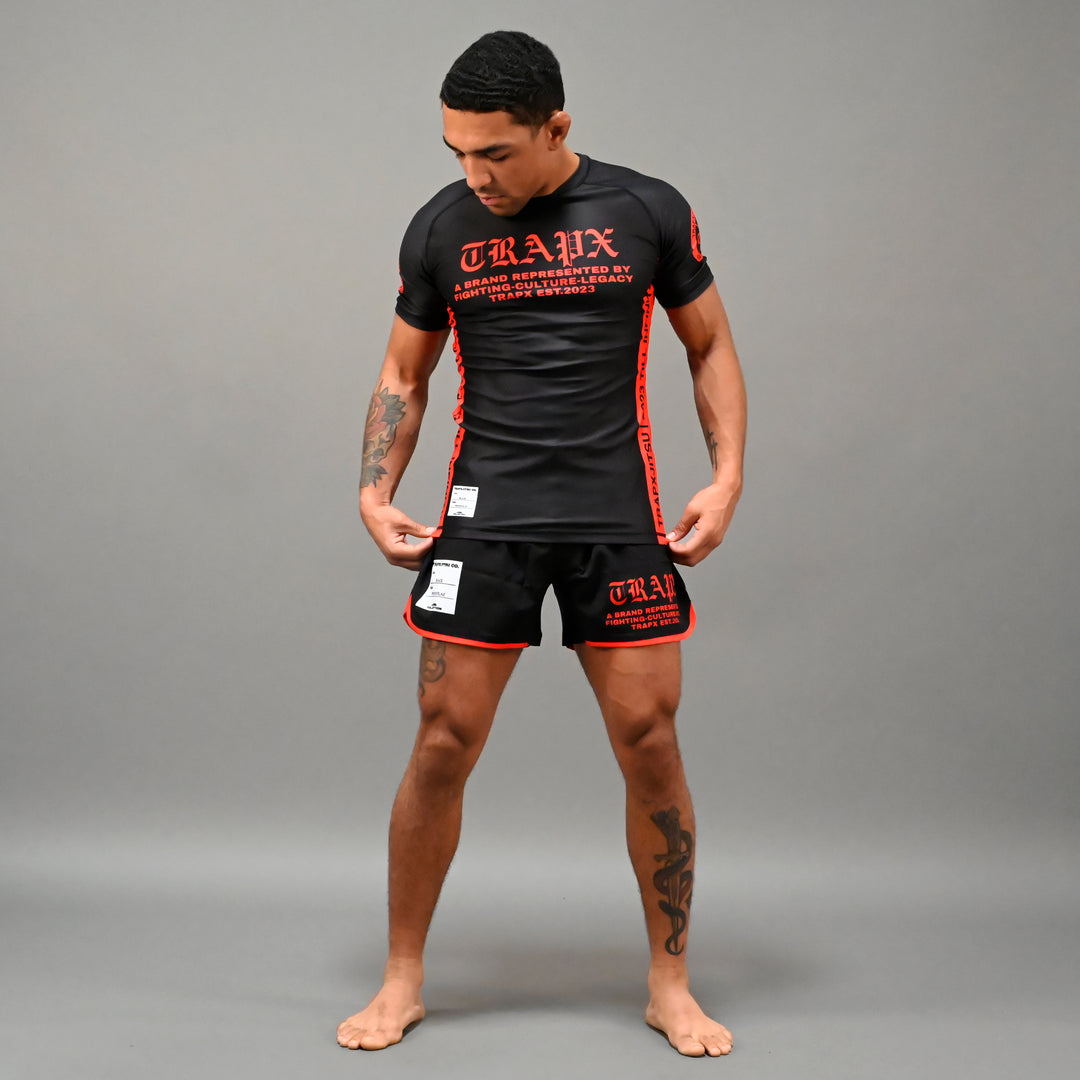 JIU JITSU SAVED MY LIFE SHORT SLEEVE RASHGUARD - BLACK