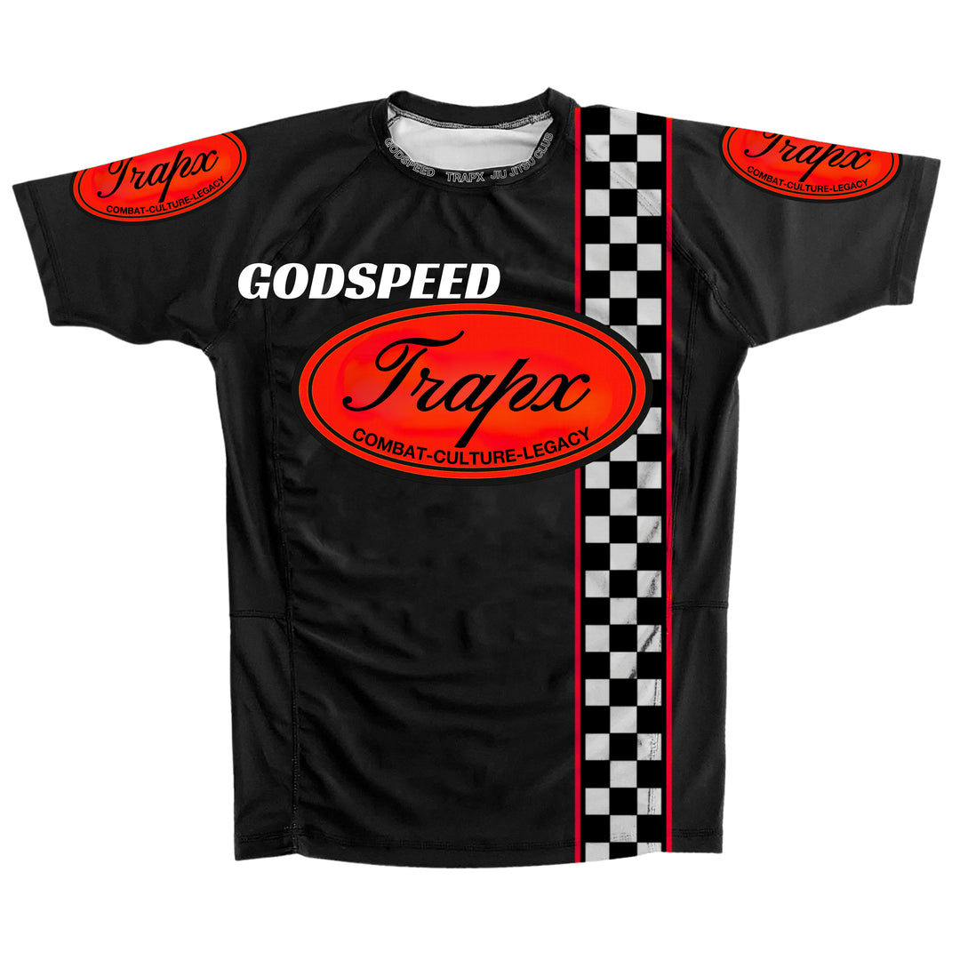 GODSPEED V2 SHORT SLEEVE RASHGUARD - BLACK