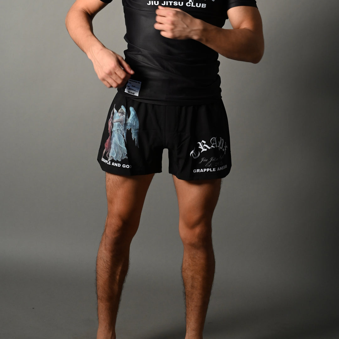 GRAPPLE & GOD NO-GI SHORTS - BLACK