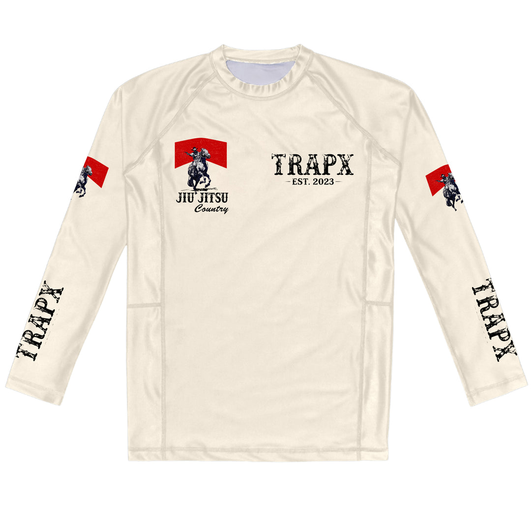 FRONTIER LONG SLEEVE RASHGUARD - OFF WHITE