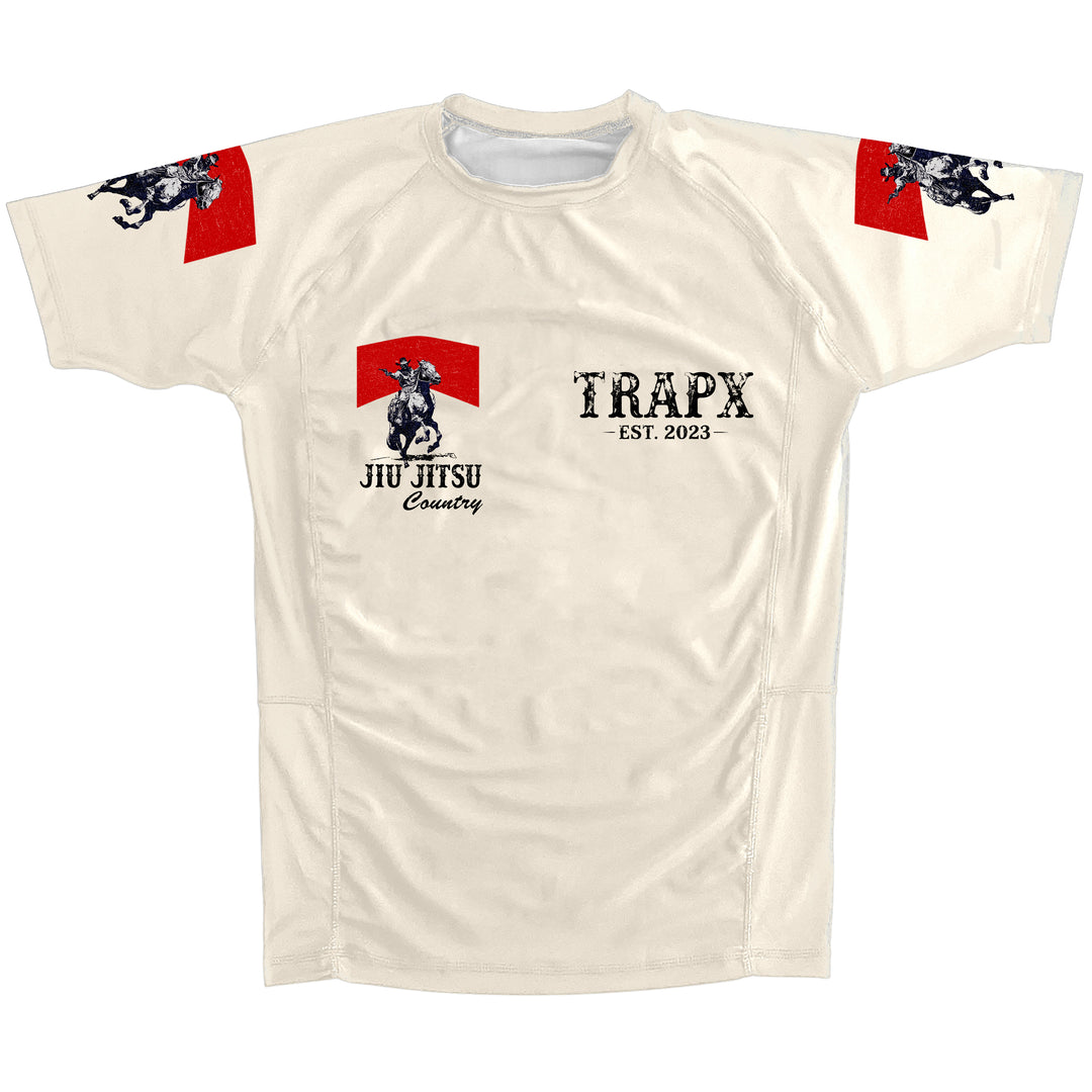 FRONTIER SHORT SLEEVE RASHGUARD - OFF WHITE