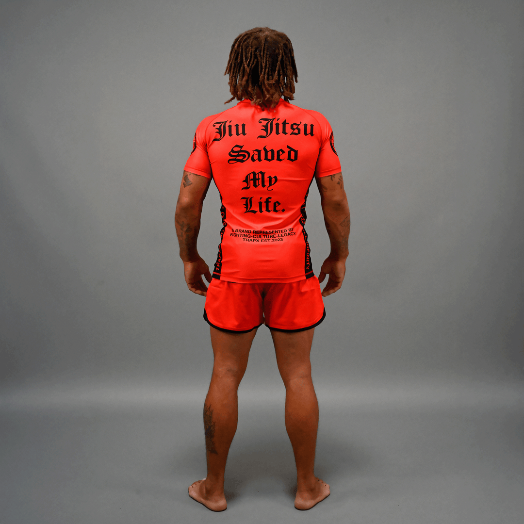 JIU JITSU SAVED MY LIFE NO-GI SHORTS - RED