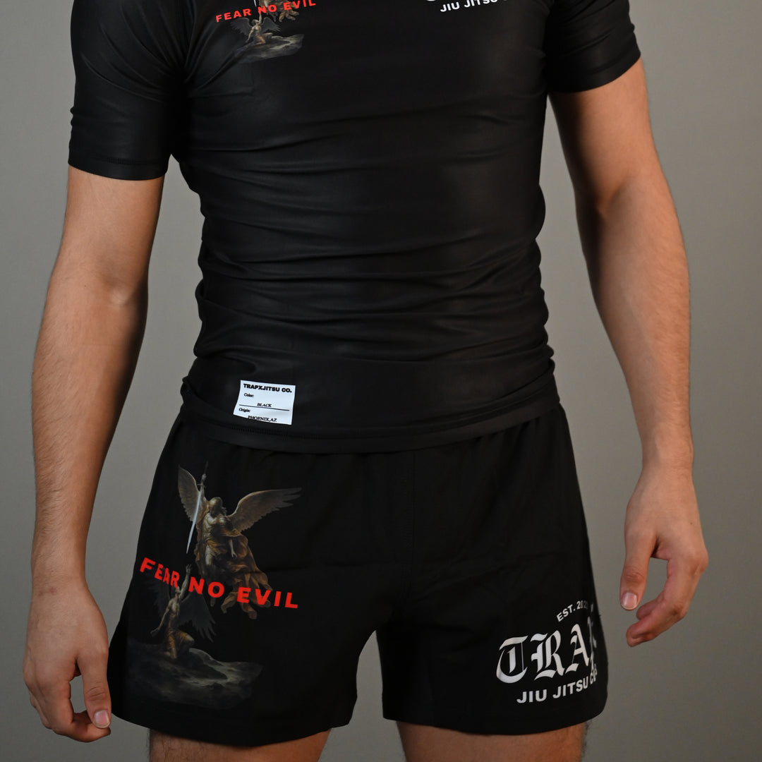 FEAR NO EVIL NO-GI SHORTS - BLACK