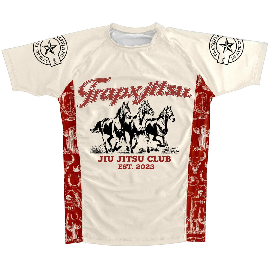 COWBOY SHORT SLEEVE RASHGUARD - OFF WHITE