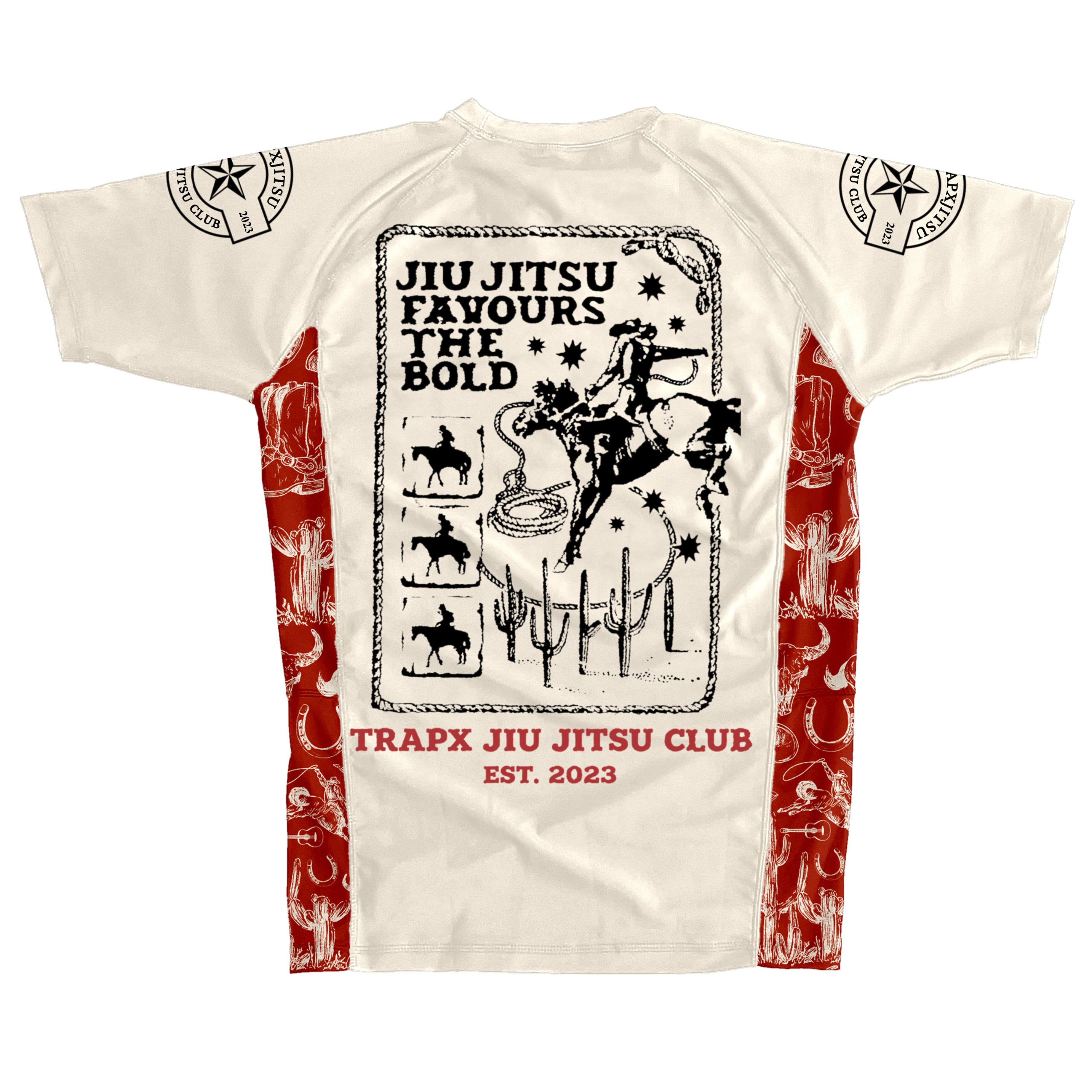COWBOY SHORT SLEEVE RASHGUARD - OFF WHITE – TrapxJitsu