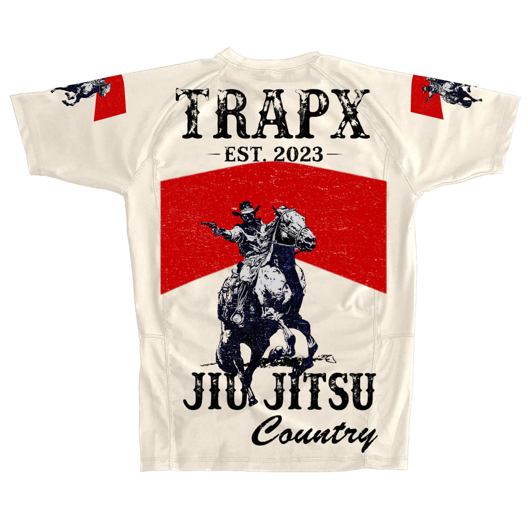 FRONTIER SHORT SLEEVE RASHGUARD - OFF WHITE