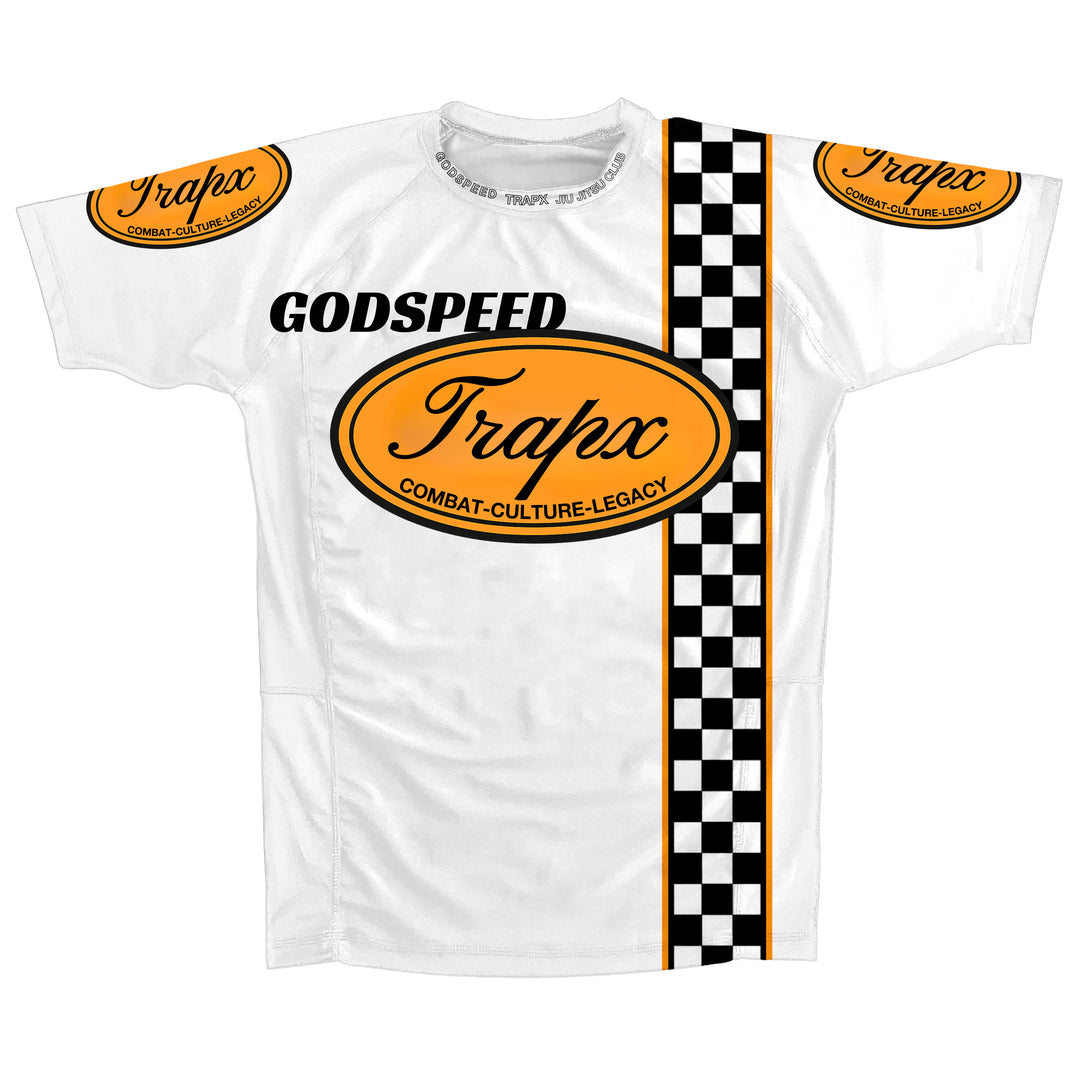 GODSPEED V2 SHORT SLEEVE RASHGUARD - WHITE